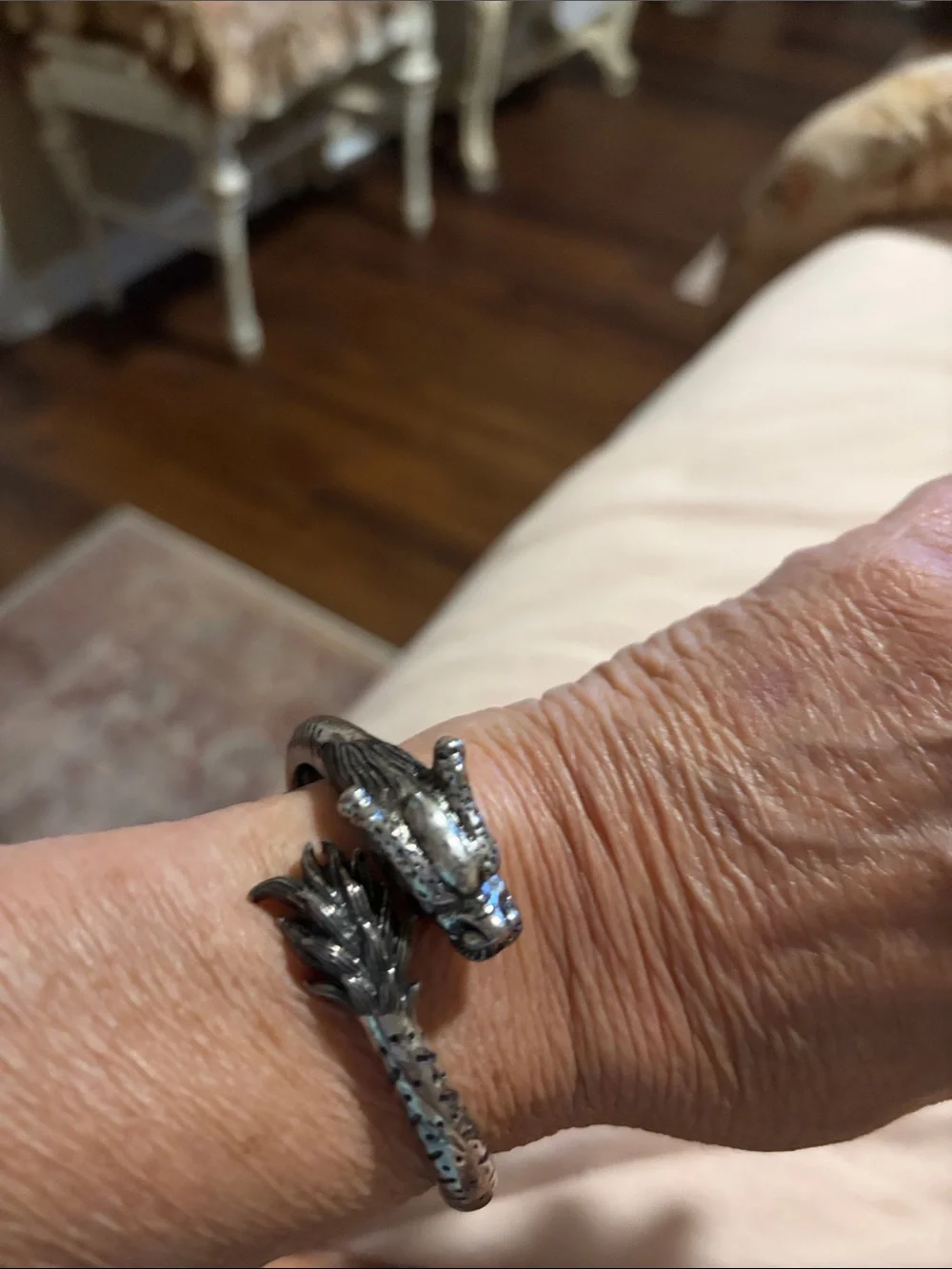 Silver Dragon Wrap Bracelet - Unbranded - Silver